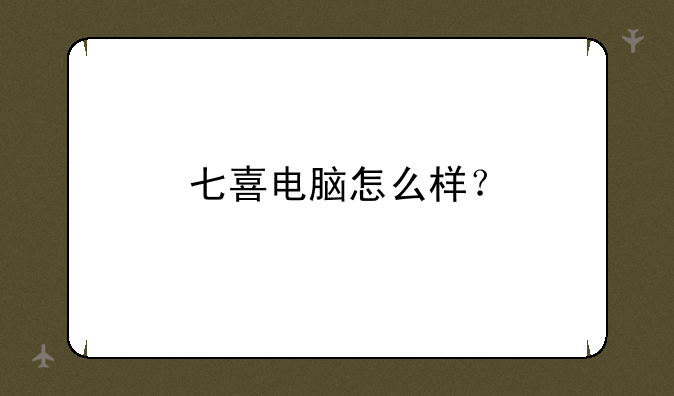 七喜电脑怎么样？