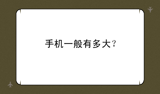 手机一般有多大？