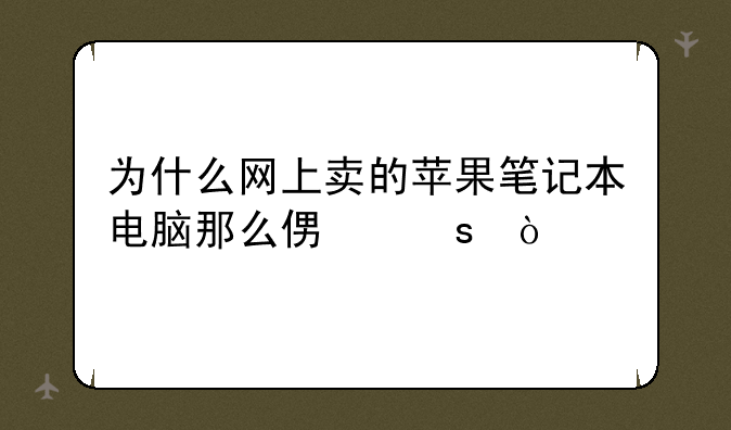 为什么网上卖的苹果笔记本电脑那