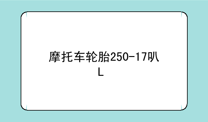 摩托车轮胎250-17可以当250一18用吗？