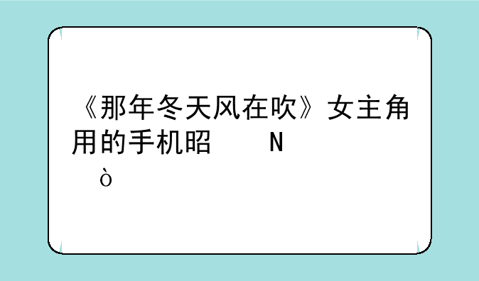 《那年冬天风在吹》女主角用的手机是哪款？