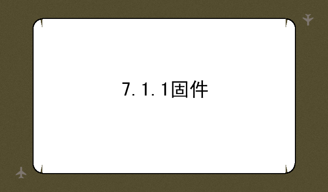 7.1.1固件