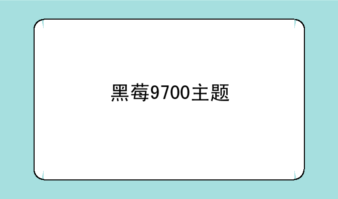 黑莓9700主题