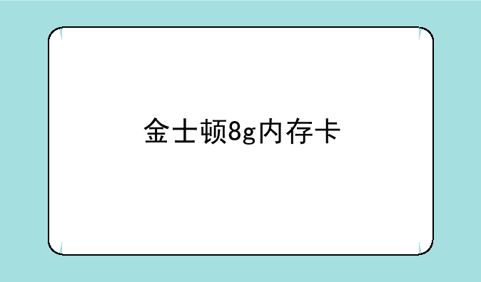 金士顿8g内存卡